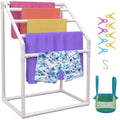 VEVOR Pool Towel Rack | 5-Bar Freestanding PVC Outdoor Storage Organizer