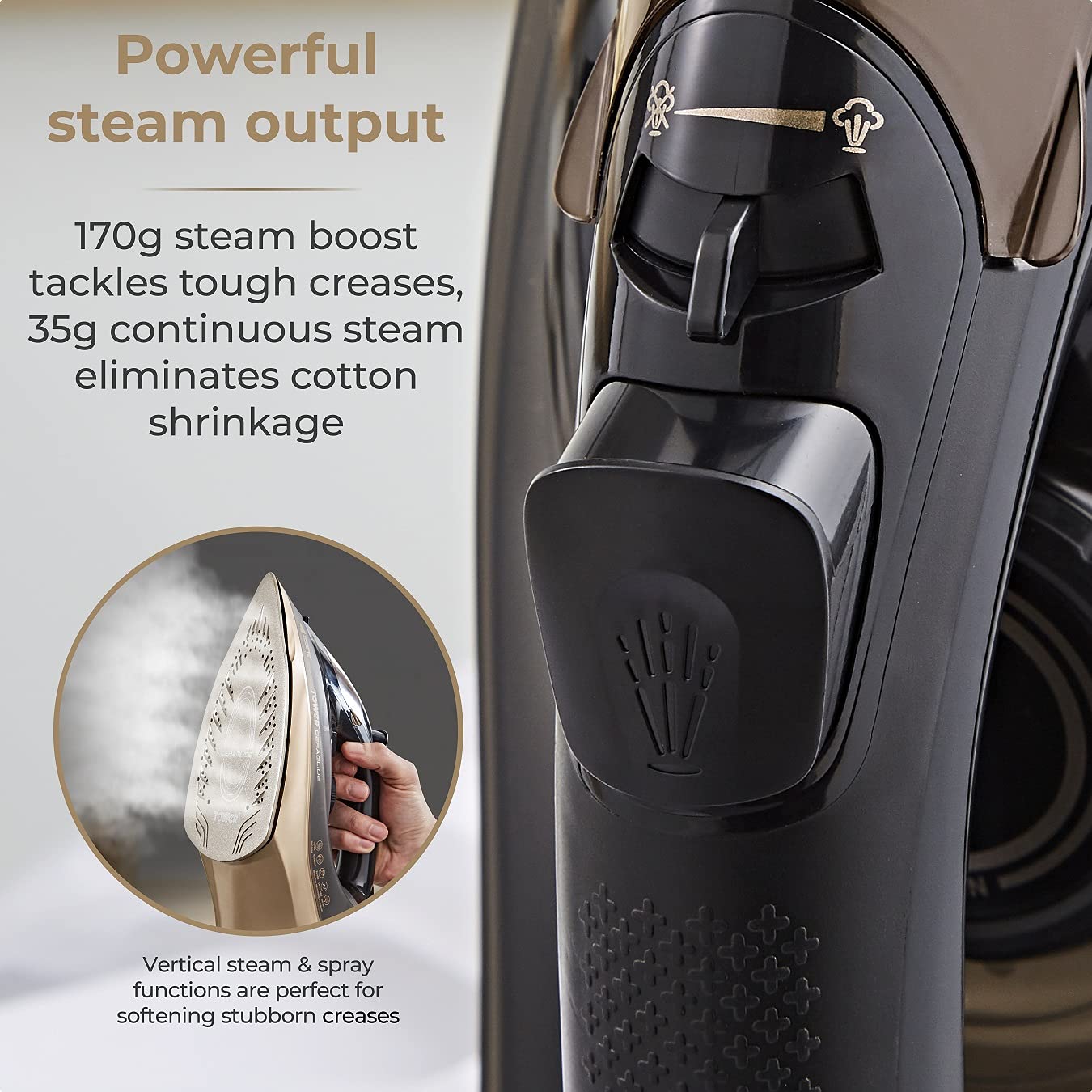 Tower Ceraglide 360 Cordless Steam Iron | 2800W Ceramic Soleplate