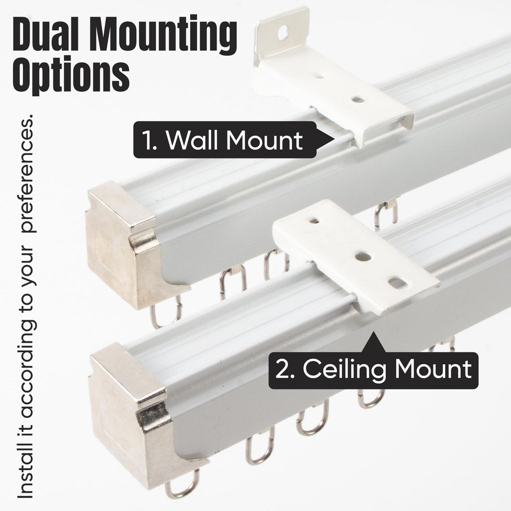 Heavy-Duty Aluminum Ceiling Curtain Track Set - Room Divider