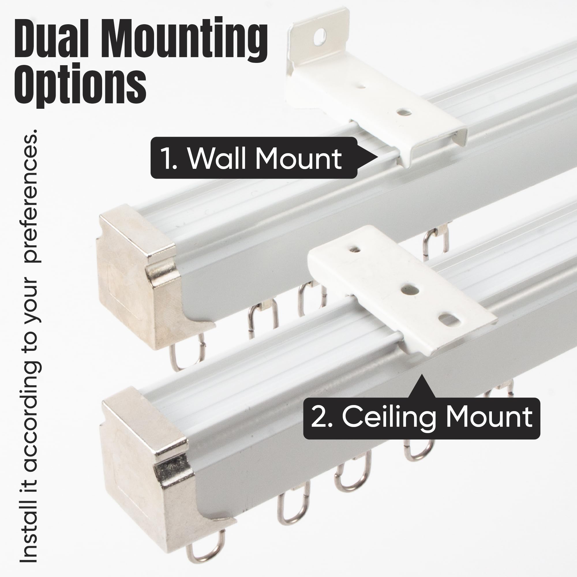 Heavy-Duty Aluminum Ceiling Curtain Track Set for Room Dividers