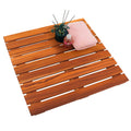 VaeFae Teak Shower Mat – Non-Slip Wooden Spa Bath Mat, 50.8 x 50.8 cm