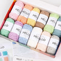 Hello 100% Cotton Yarn Pack - 12 Ball Pastel Baby Sport for Amigurumi