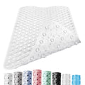 DOPROP Extra Long Non-Slip Bathtub Mat – White Vinyl Shower Mat, 100x40cm