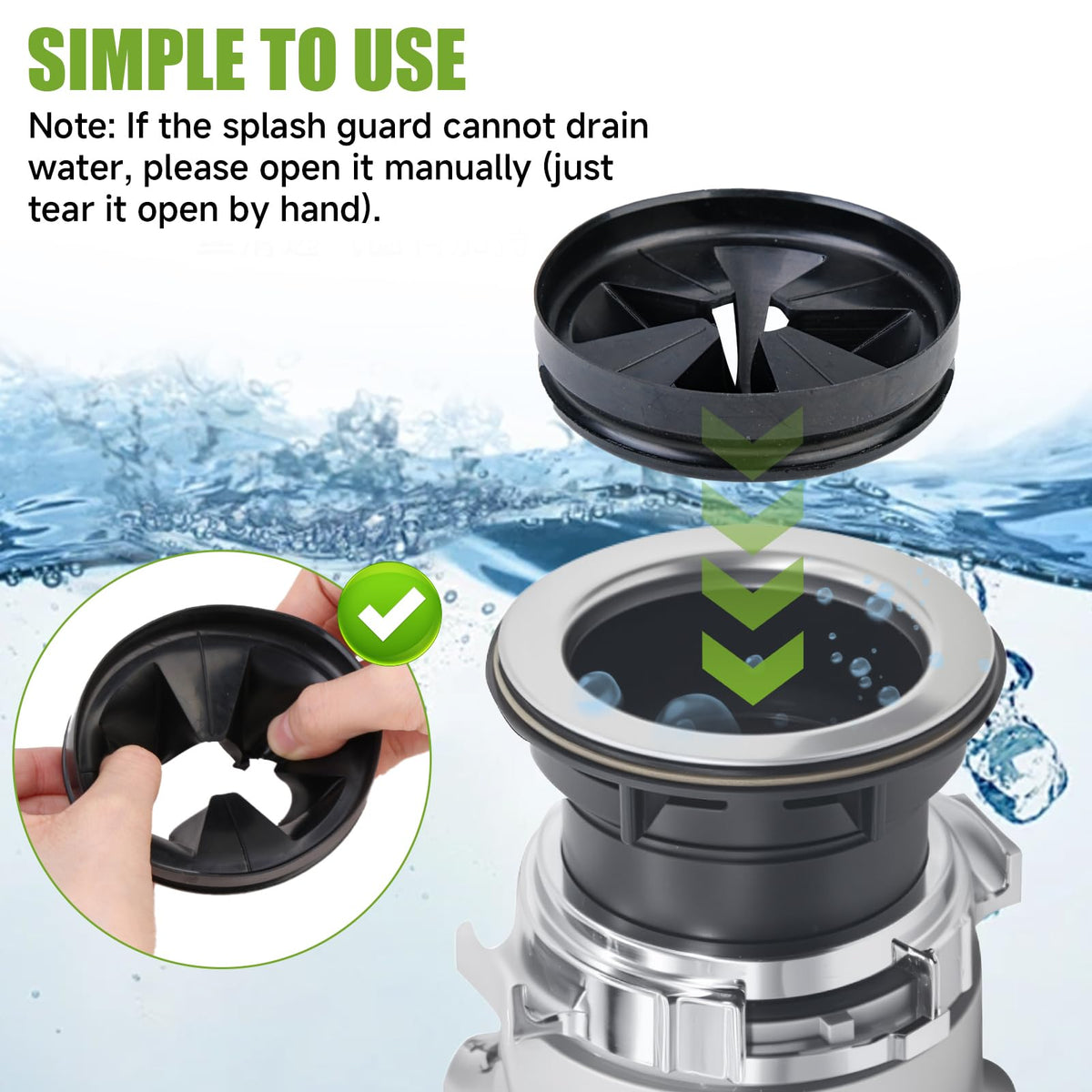 Silicone Garbage Disposal Splash Guard,Fit for Insinkerator Disposal Plug - image 3