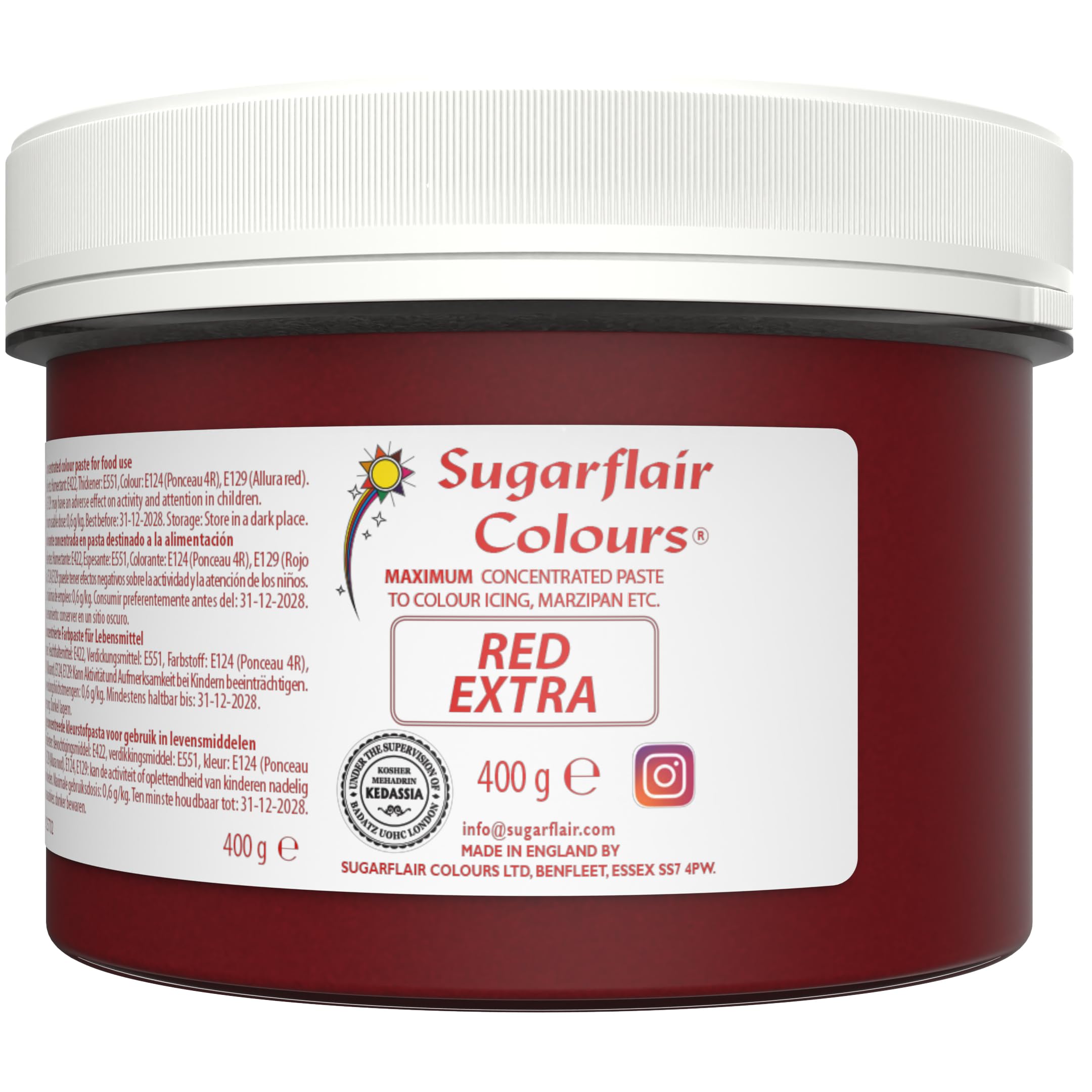 Sugarflair Red Extra Maximum Concentrated Food Colouring Paste