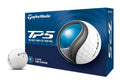 TaylorMade 2024 TP5 Golf Balls – 5-Layer Tour Spin White (1 Dozen)