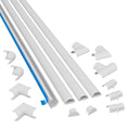 D-Line Mini Cable Trunking | 4m Half Round Self-Adhesive Wire Cover