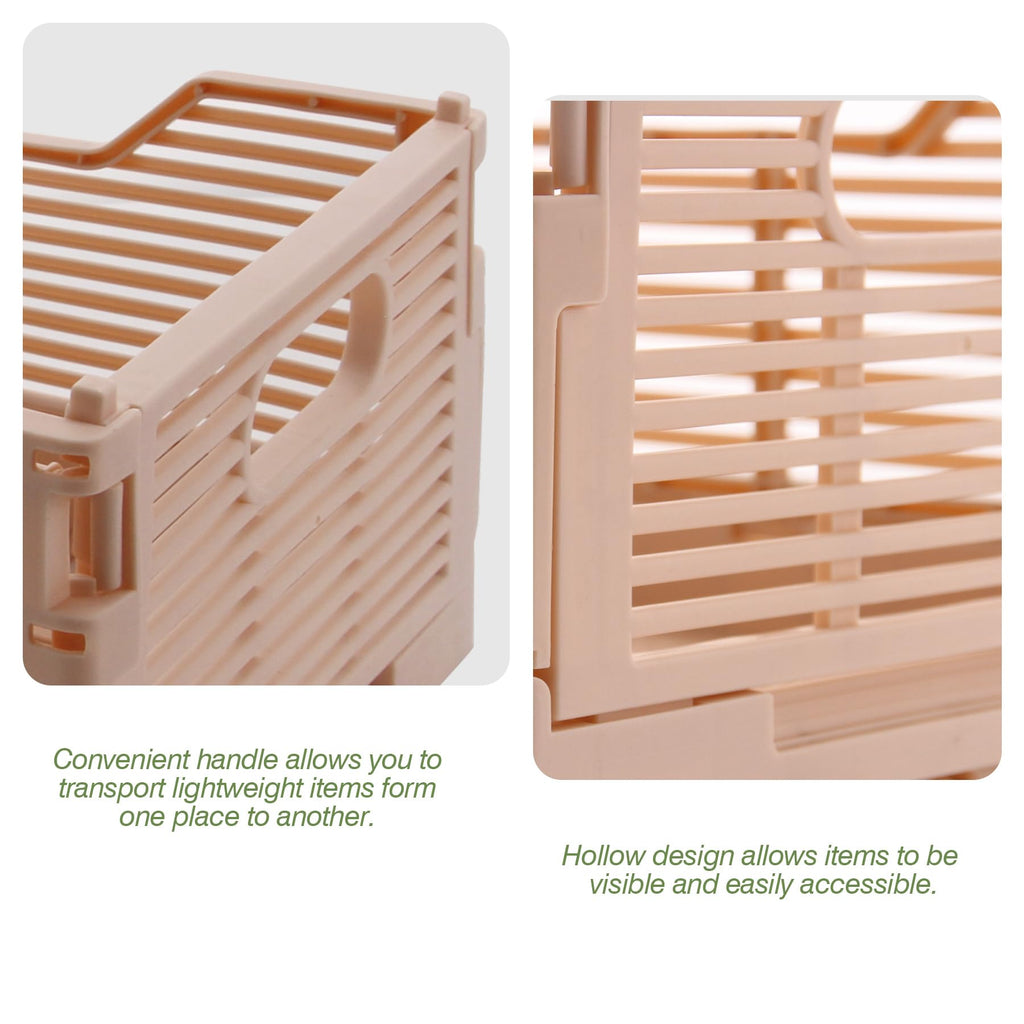 Vivikivi 2-Pack Collapsible Crates Storage Boxes, 40x30x15.5cm, Grey - image 4