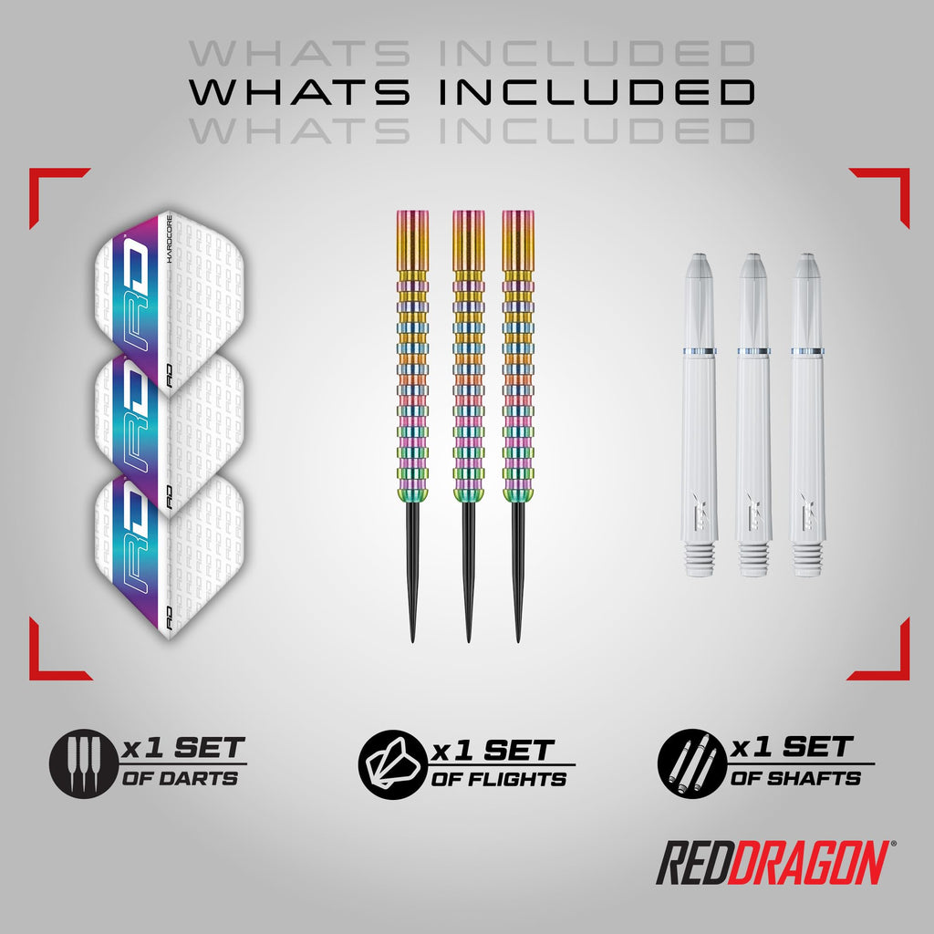 Red Dragon Javelin Spectron 85% Tungsten Steel Tip Darts Set - 26g