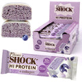 FitnesSHOCK High Protein Bars | Blueberry Yogurt with Collagen - 12 Pack
