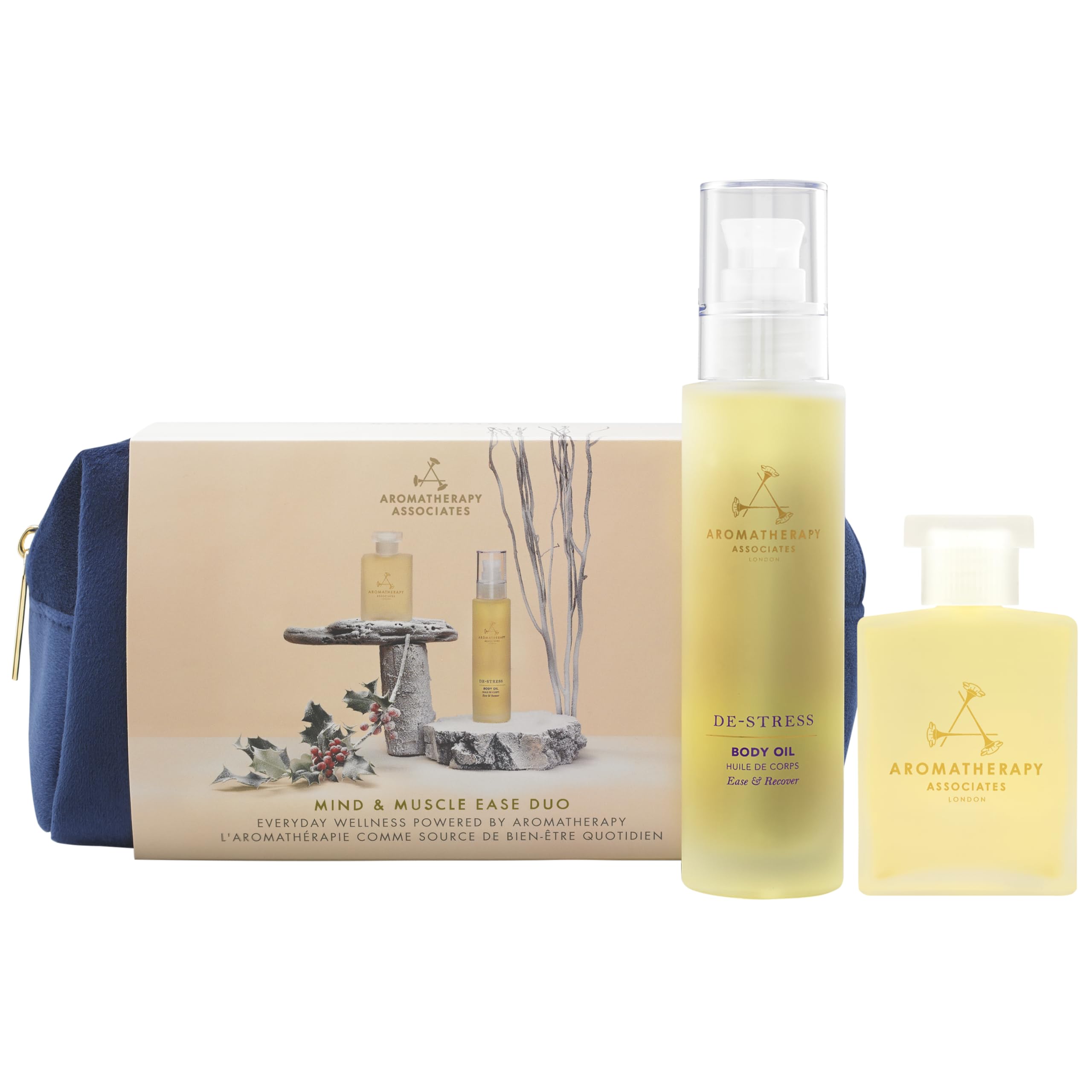 Aromatherapy Associates De-Stress Home Spa Gift Set with Essential Oils