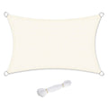 SONGMICS Shade Sail 2.5 x 5 m | Rectangular HDPE Sun Protection - Beige