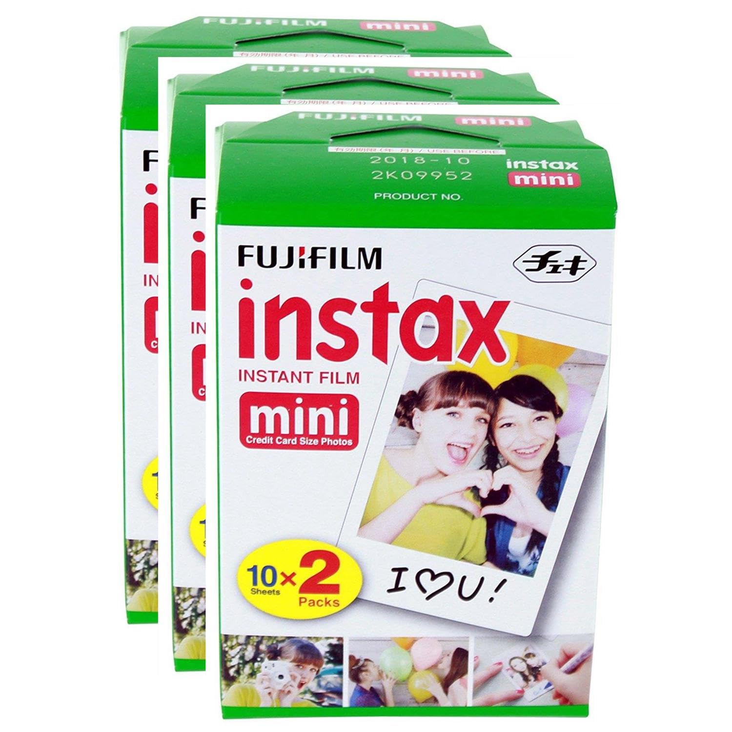 Fujifilm Instax Mini Instant Film Bundle - 60 Sheets ISO 800 Glossy