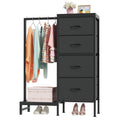 OYRREU 4-Drawer Tall Chest of Drawers – Reversible Dresser with Rail