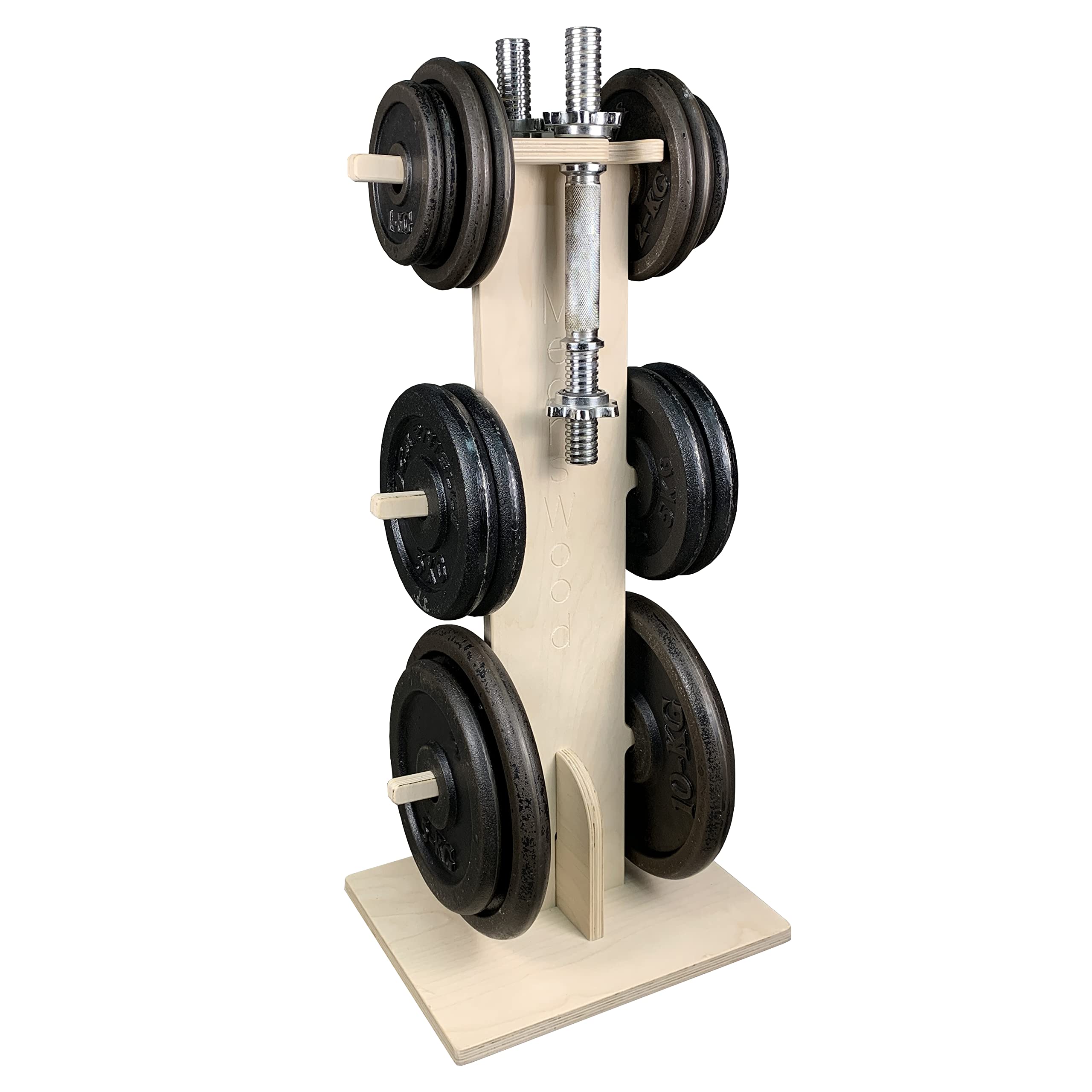 Meanswood Keep Up | Vertical Birch Plywood Weight Disc Rack