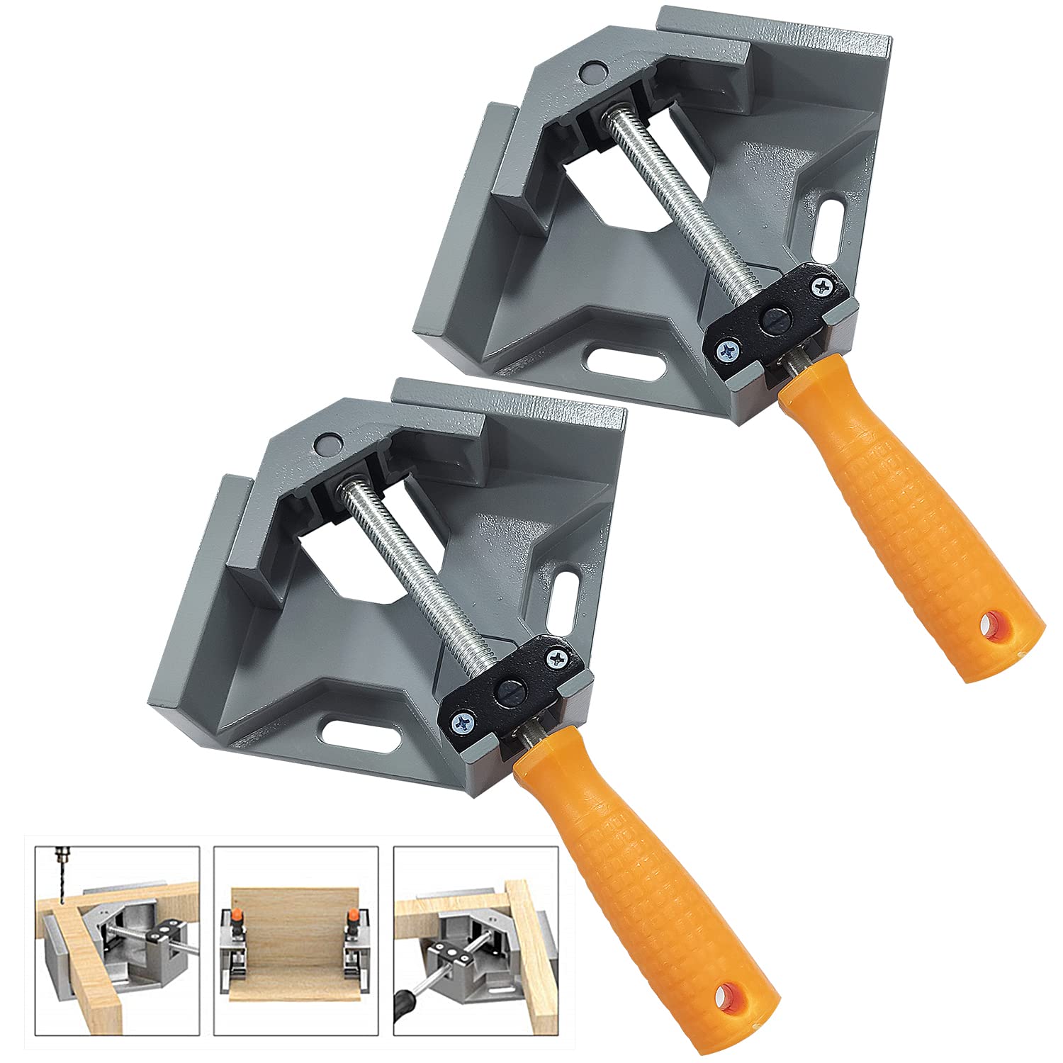 90 Degree Corner Clamps – 2 Pcs Aluminum Woodworking Vice