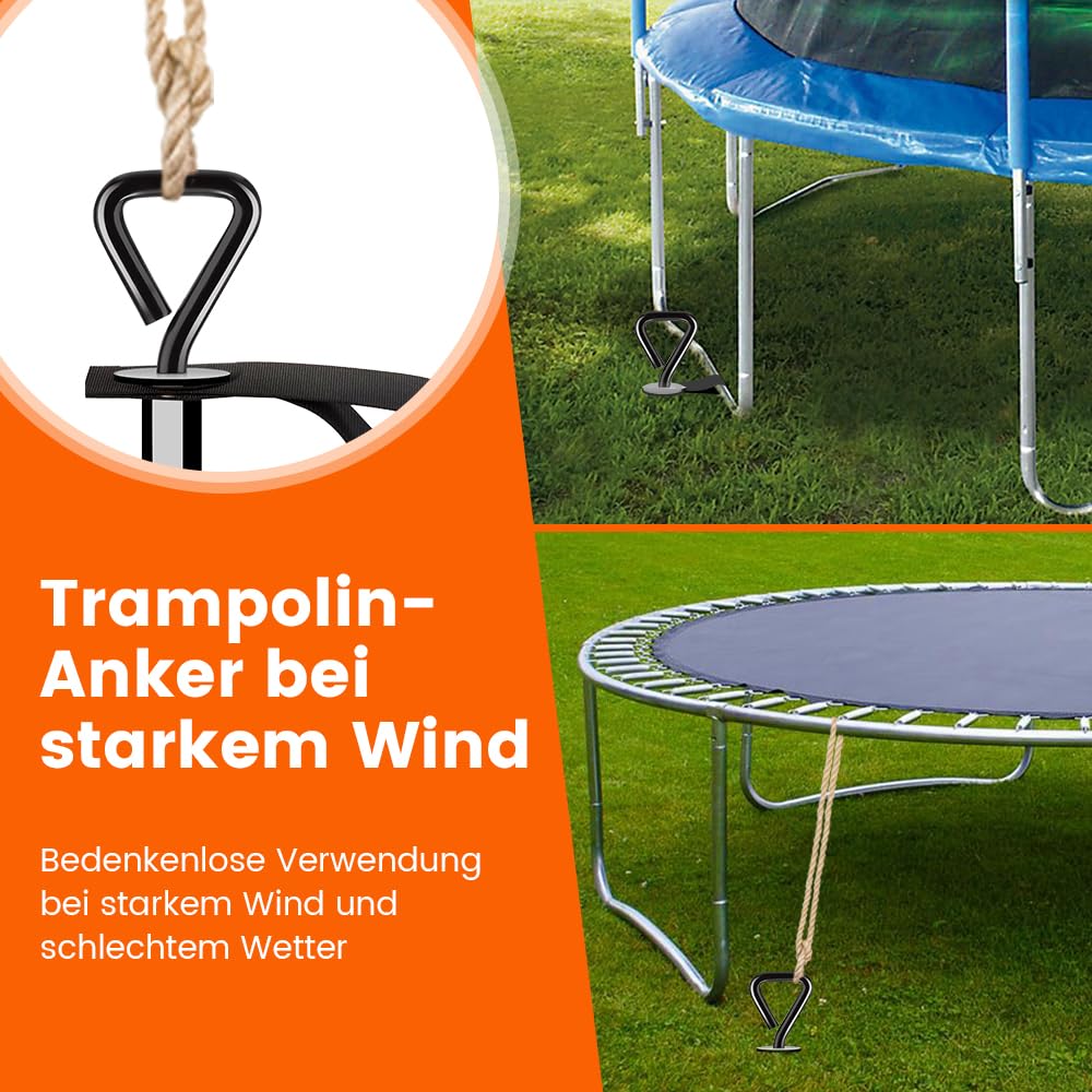 Heavy Duty Trampoline Ground Anchors – 14in Screw-in Stakes