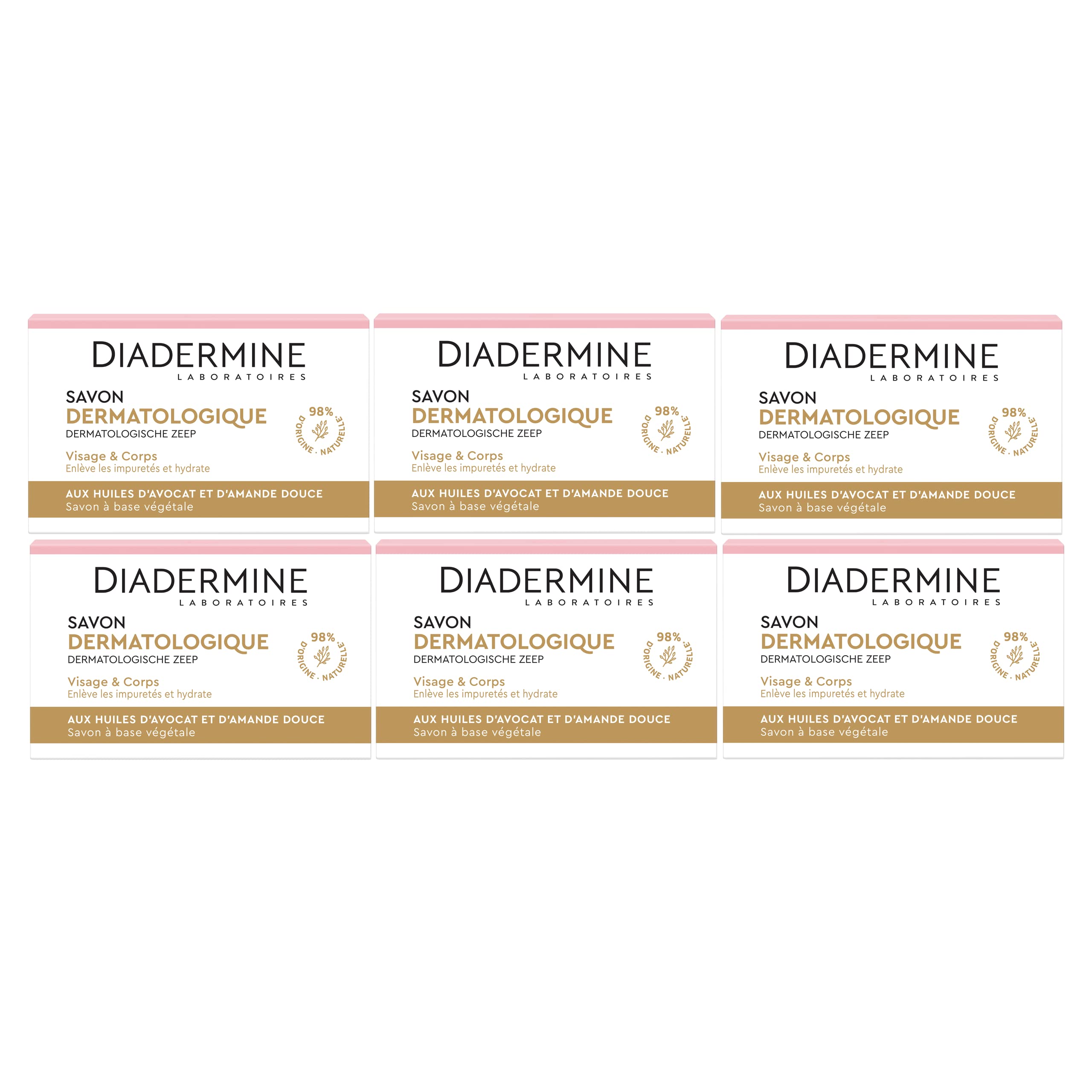 Diadermine – Savon Dermatologique Amande et Avocat – Visage et Corps