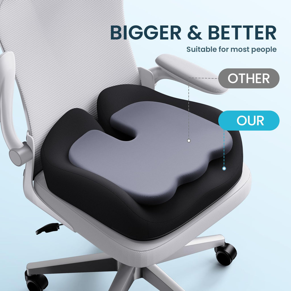 Benazcap Memory Foam Seat Cushion | Ergonomic Office Chair Support