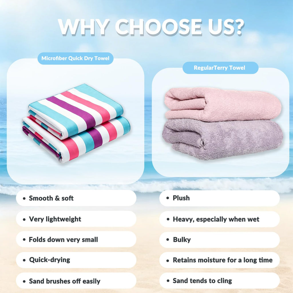 Exclusivo Mezcla Oversized Microfiber Beach Pool Towel for Adults, 180x90cm - image 5