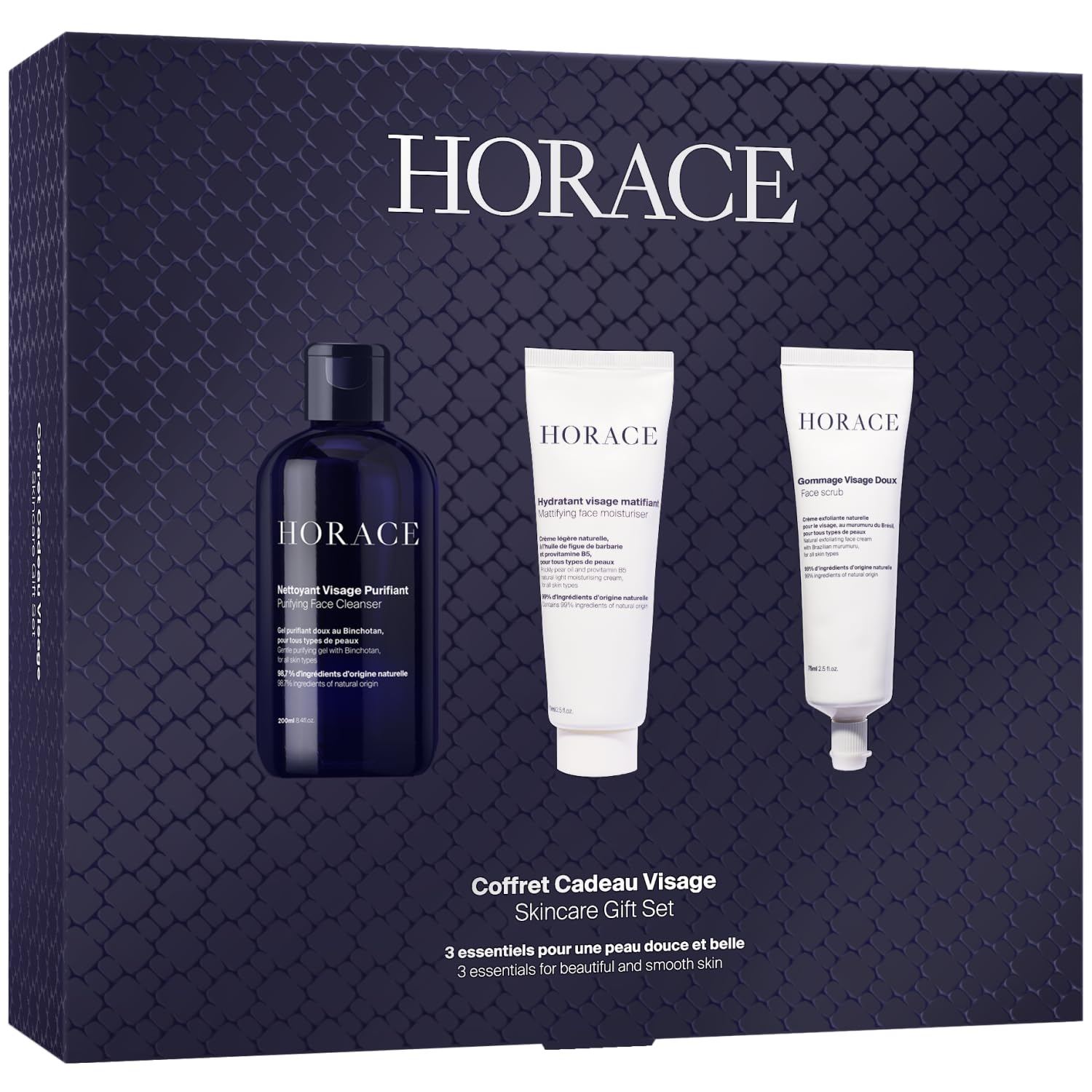 HORACE Men's Face Kit – 3-Step Natural Skincare Gift Set for Men