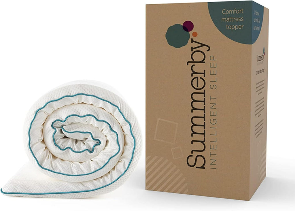 Summerby Sleep King Memory Foam Mattress Topper | Anti-Slip Base