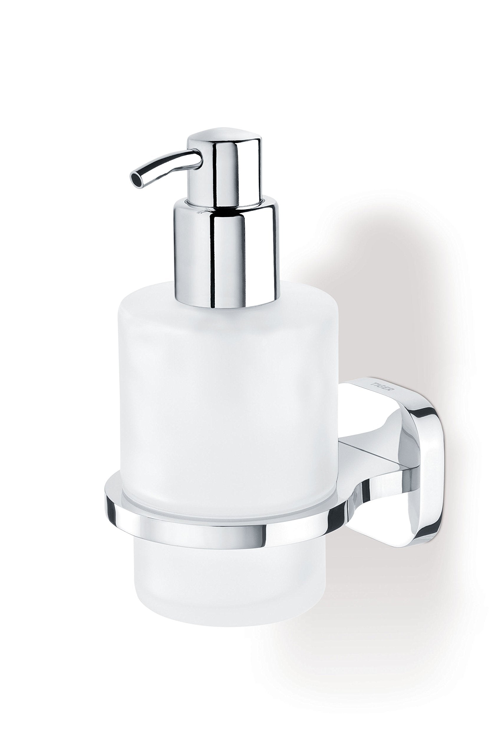 Tiger Ramos Wall Mounted Soap Dispenser | Chrome Finish Glass Reservoir
