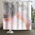 Pink & Grey Marble Shower Curtain | Waterproof Polyester
