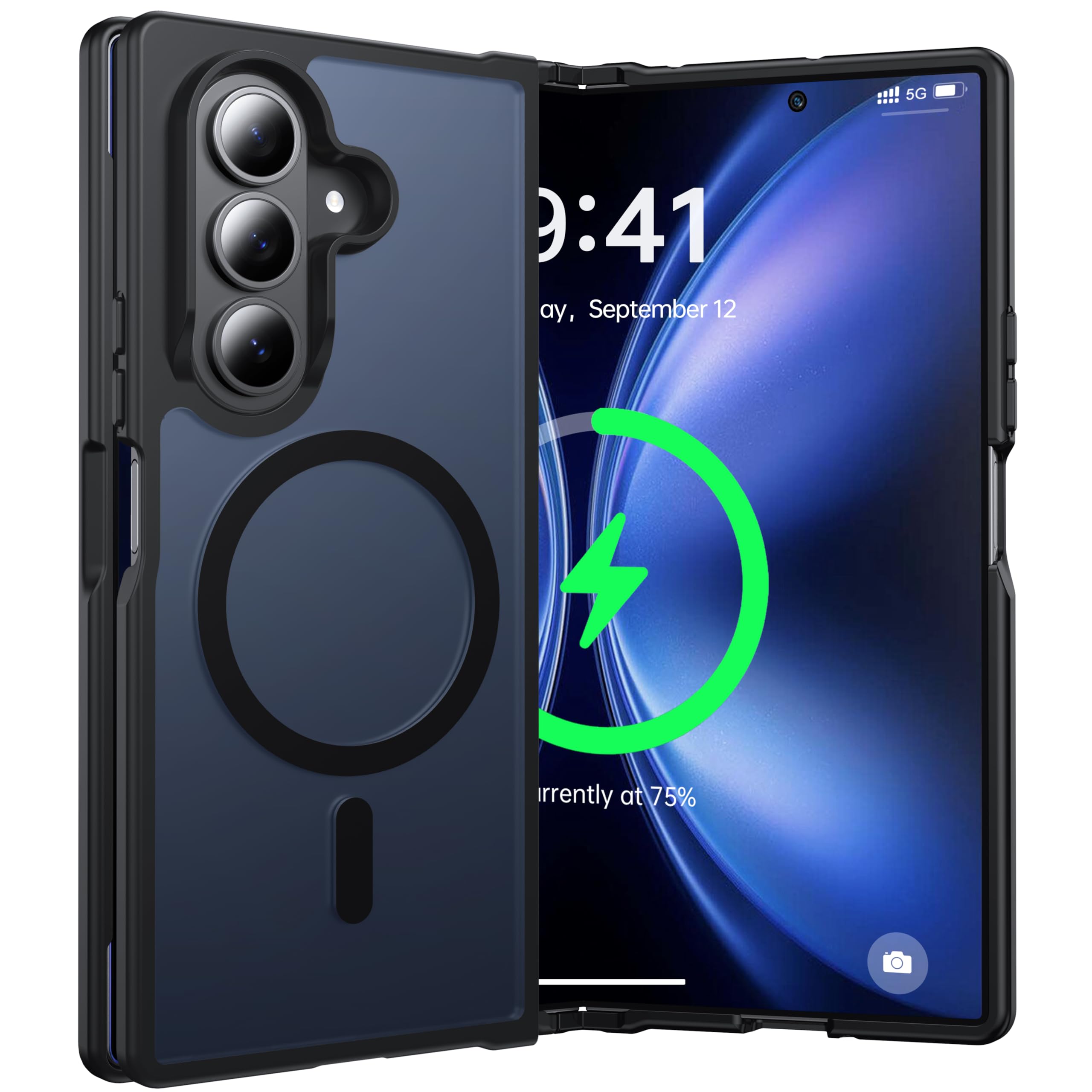 FNDMIL Magnetic Case for Samsung Galaxy Z Fold 7 | MagSafe Matte Black