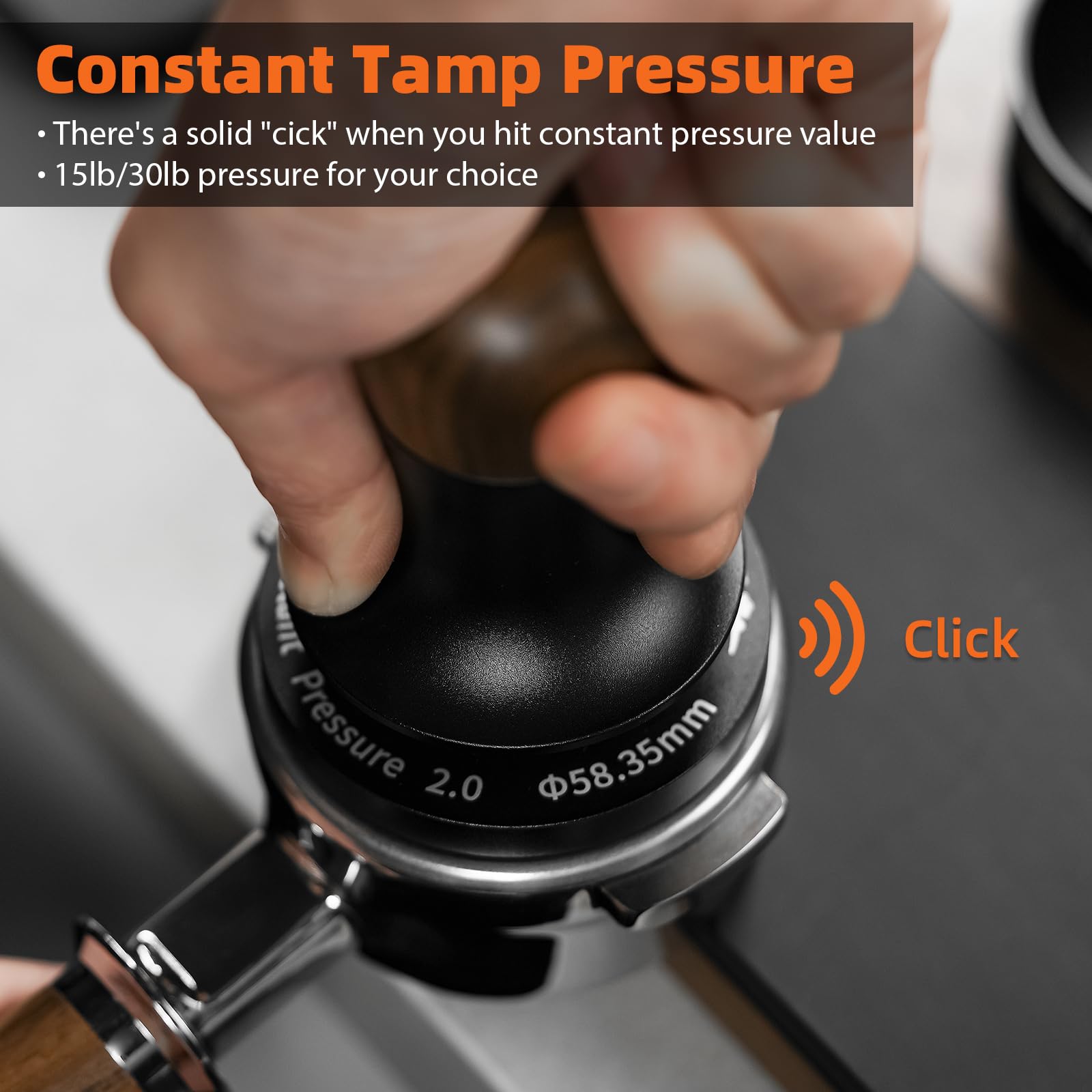 MHW-3BOMBER 51mm Calibrated Espresso Tamper | 30lb Spring Loaded Tool