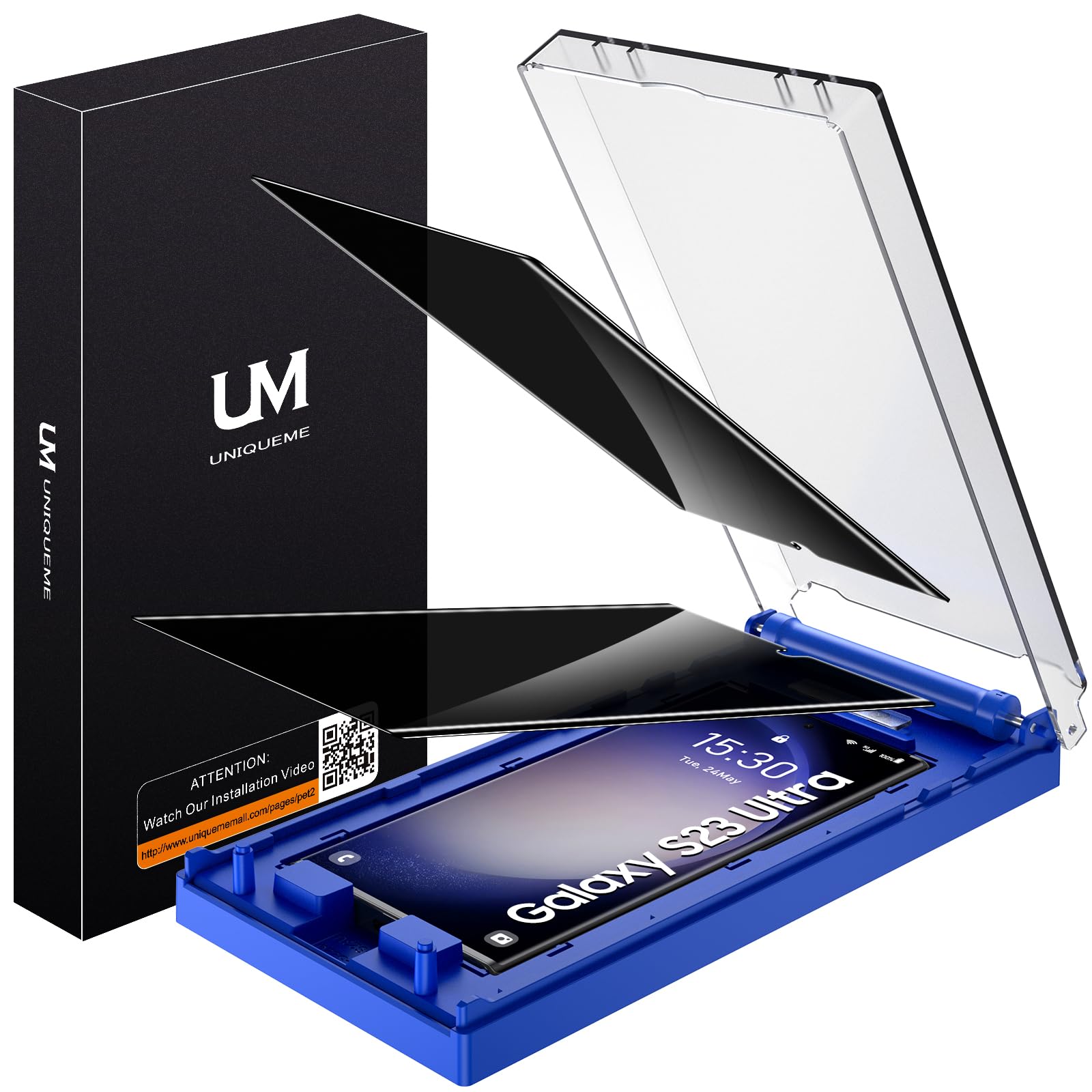 UniqueMe Samsung Galaxy S23 Ultra Privacy Screen Protector – 2 Pack