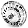 78mm Kitchen Sink Bowl Strainer and Plug, Stainless Steel Sink Plug for Kitchen Bowl Use, Kitchen Bathroom Food Hair Catcher Filter Stopper