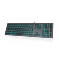 B.FRIENDIT Wired Backlit Keyboard – Slim Aluminum UK Layout with Keypad