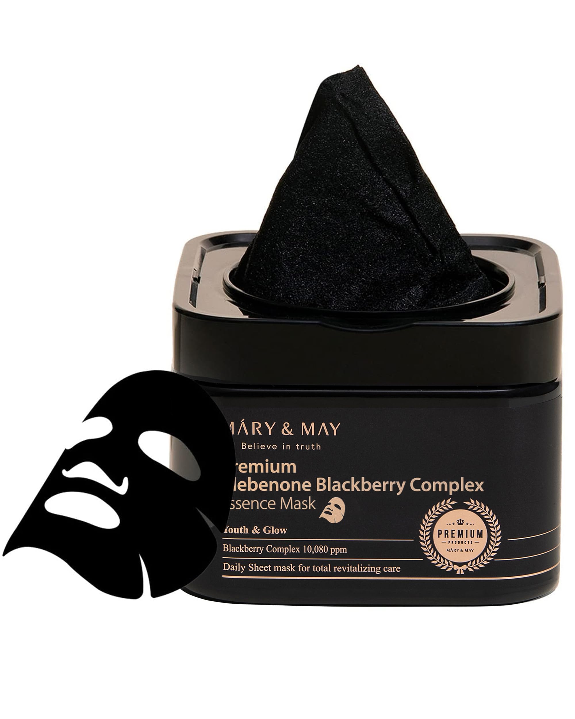 Mary&May Idebenone Blackberry Complex Essence Mask | Anti-Aging (20 Sheets)