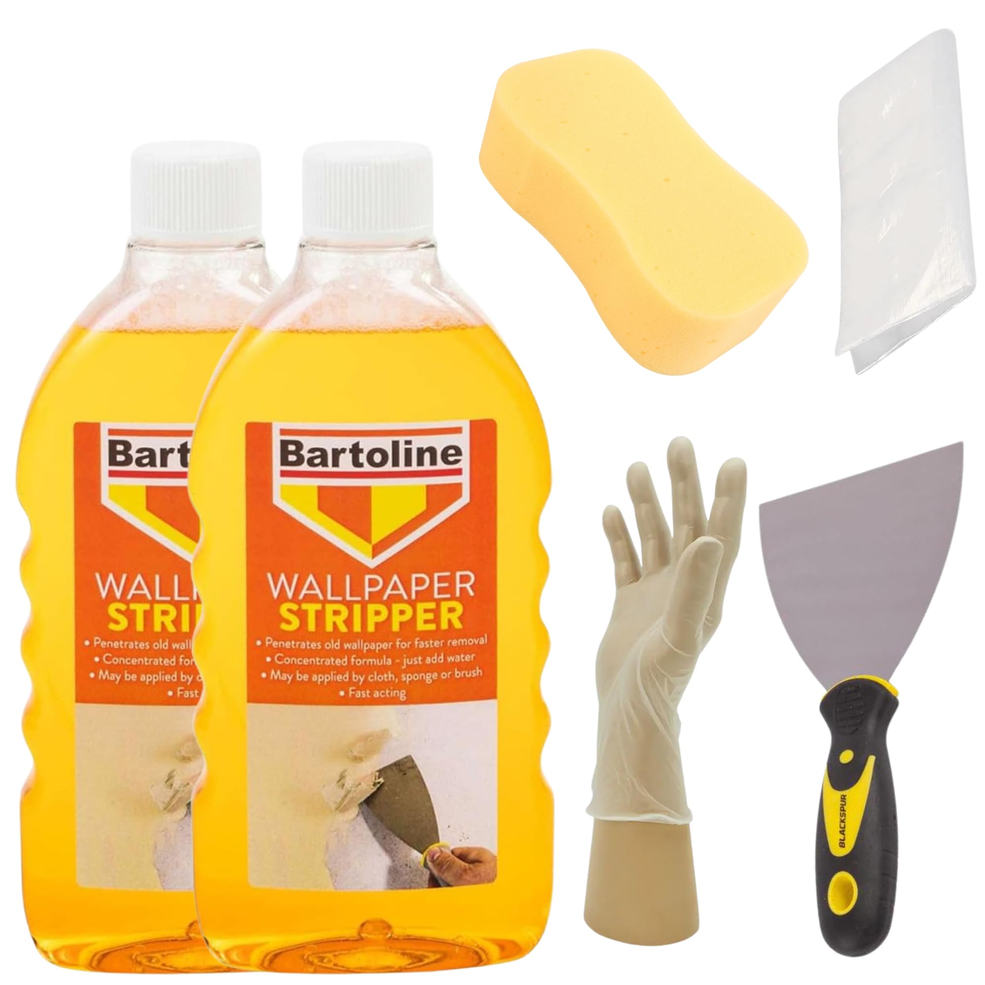 Wallpaper Stripper Bundle - Bartoline Remover & 4" Scraper Kit