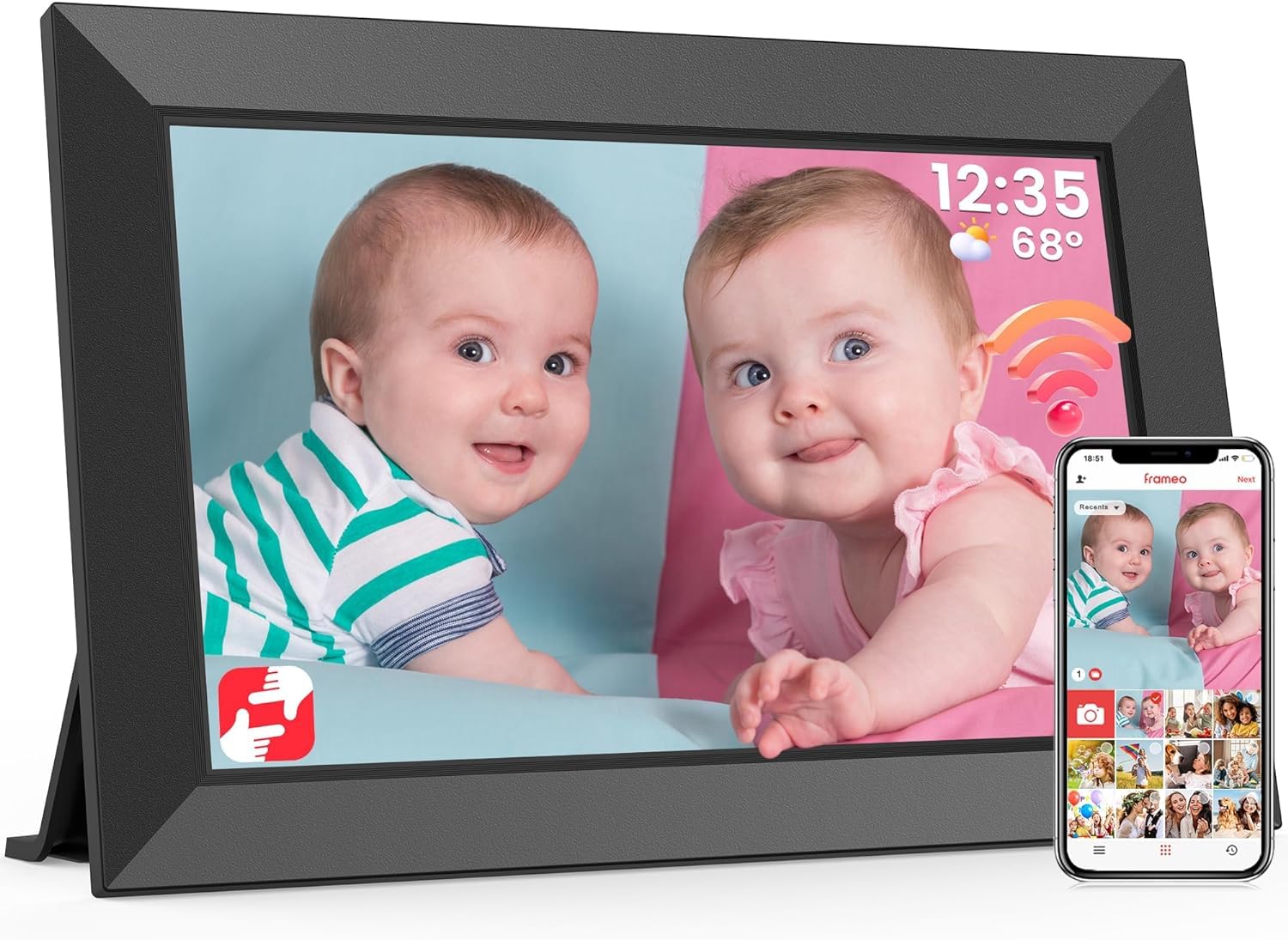 Frameo 10.1 Inch WiFi Digital Photo Frame – 32GB HD IPS Touch Screen