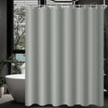 Lerores Grey Shower Curtain – Anti-Mould Weighted Hem Polyester Fabric