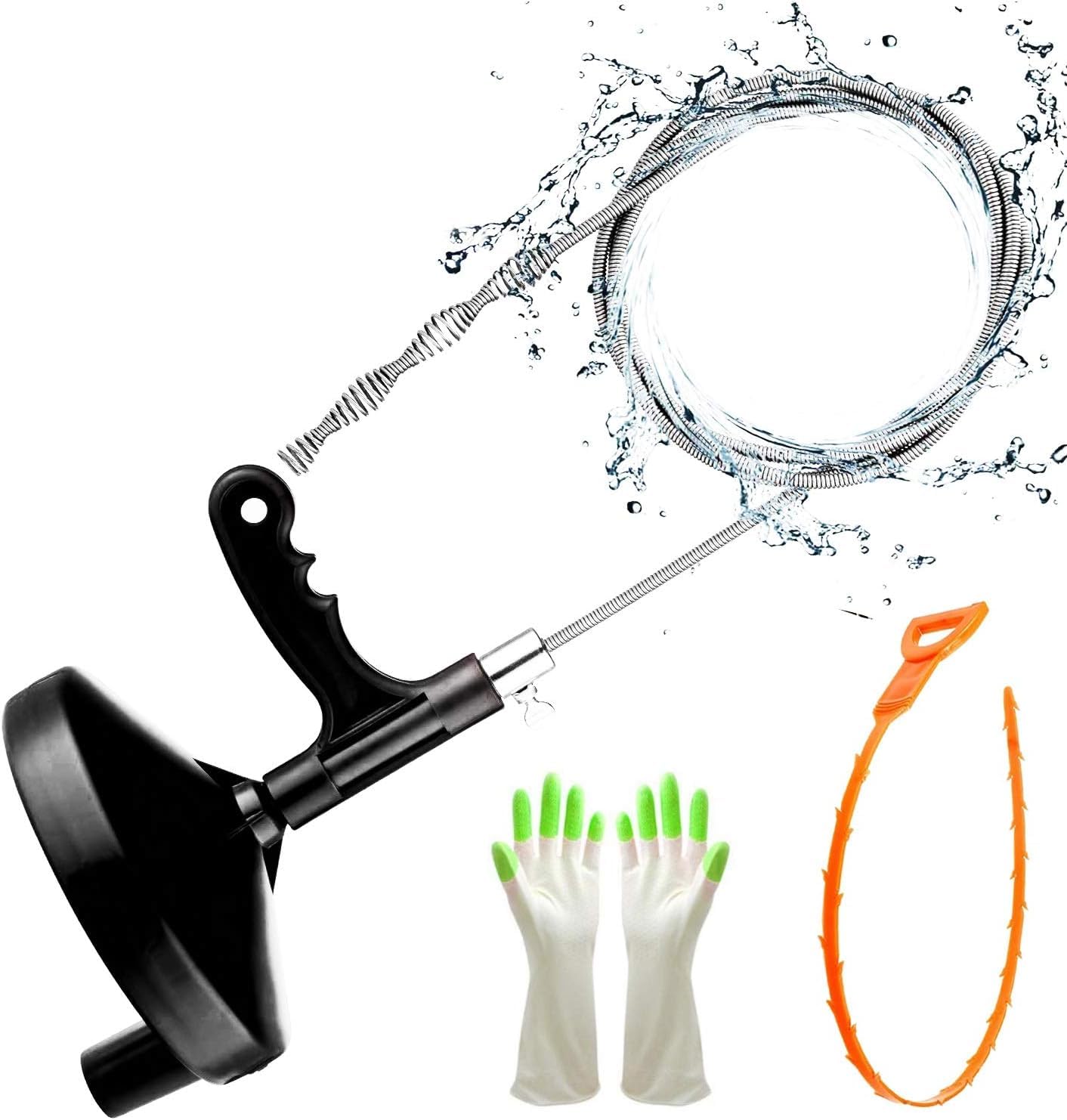 25FT Drain Snake Auger (4 Pack) – Sink & Hair Clog Remover