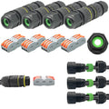 CTRICALVER IP68 Waterproof Junction Box Outdoor Cable Connector – 4 Pack