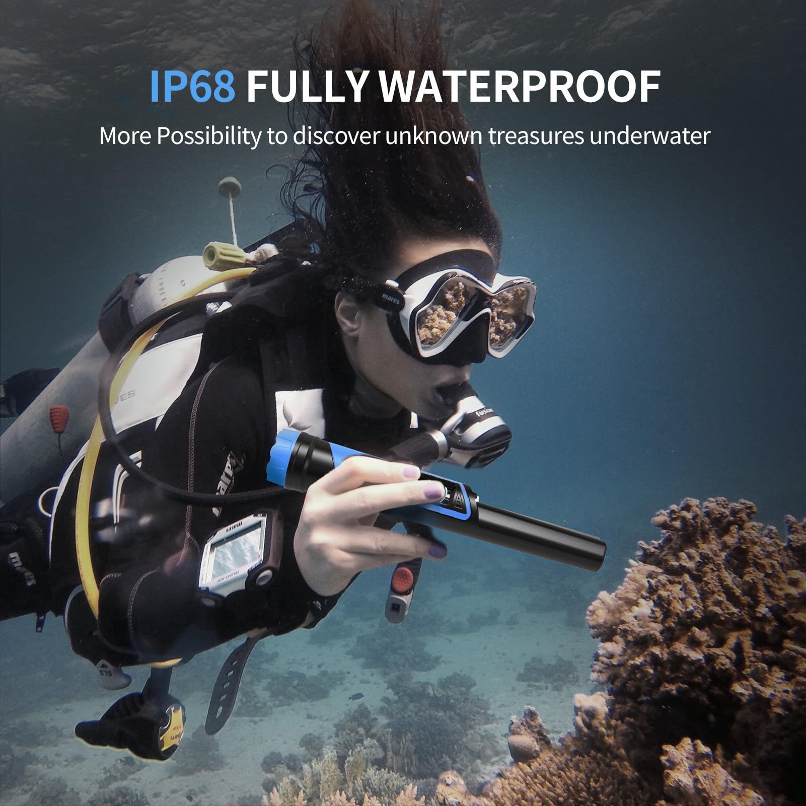 DR.ÖTEK Metal Detector Pinpointer | IP68 Waterproof with LCD Screen