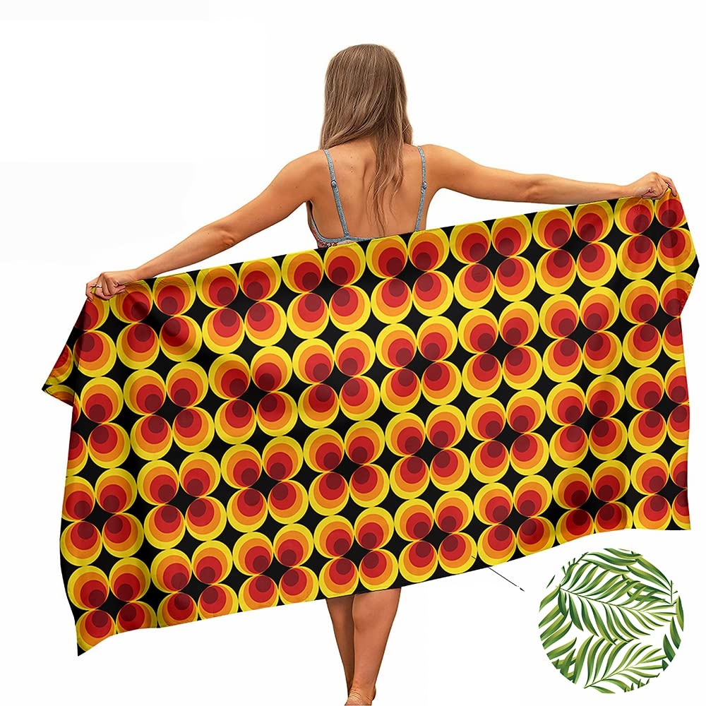 Ulticool Microfibre Towel | Retro Vintage Flowers | Quick-Drying XXL 160x80cm