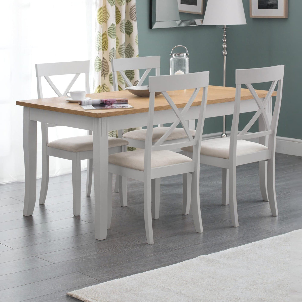 Julian Bowen Davenport Dining Chairs, Set of 2, Grey - H96.5 x W44 x D52cm - image 3