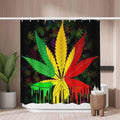 Woutay Marijuana Leaf Shower Curtain | Mold Resistant Waterproof Polyester