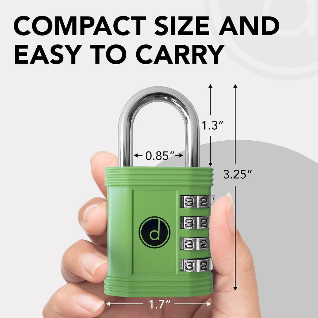 Desired Tools 4-Digit Combination Padlock – Heavy Duty Gym & Gate Lock