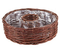 Dehner Wicker Plant Ring – Natural Willow Basket with Film, 40cm