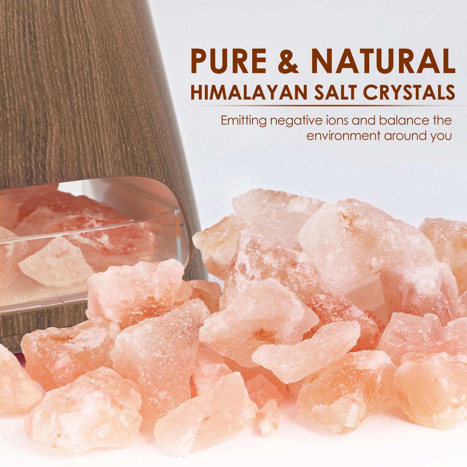 SALKING 2-in-1 Himalayan Salt Lamp & Ultrasonic Essential Oil Diffuser