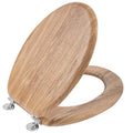 Solid Oak Wooden Toilet Seat – Antibacterial & Non-Slip