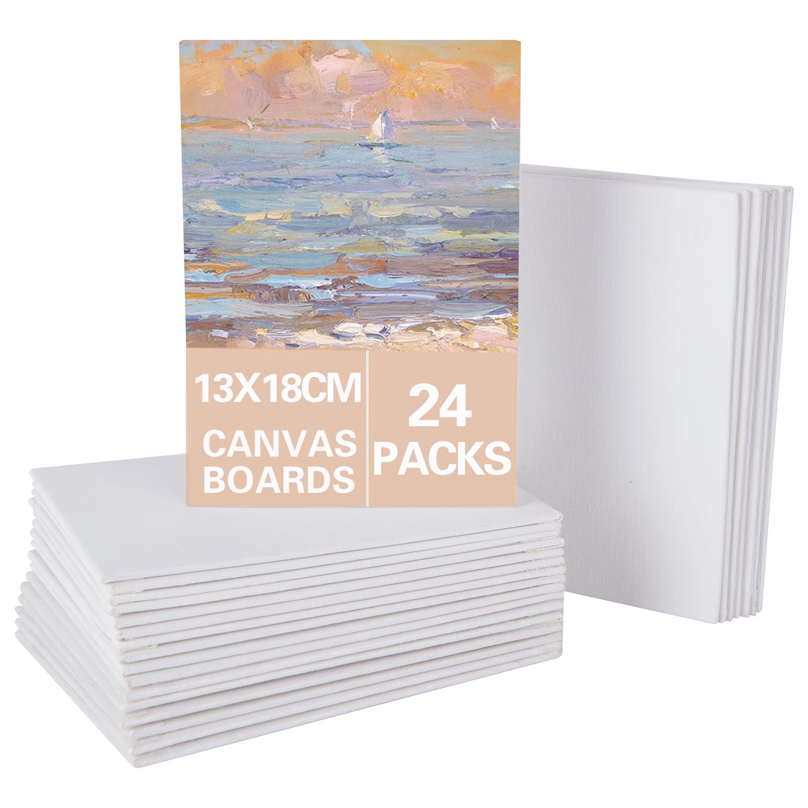 SHUESS 24 Pcs Canvas Panel Boards - 5x7 Inch Small Art Canvases for Painting