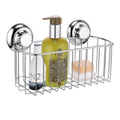 MaxHold Stainless Steel Suction Cup Storage Basket – No-Drill Caddy