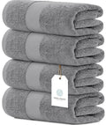 White Classic Luxury Bath Towels – 4 Pack 100% Combed Cotton Hotel Quality